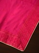 Pink Silk Embroidered Wedding Dupatta